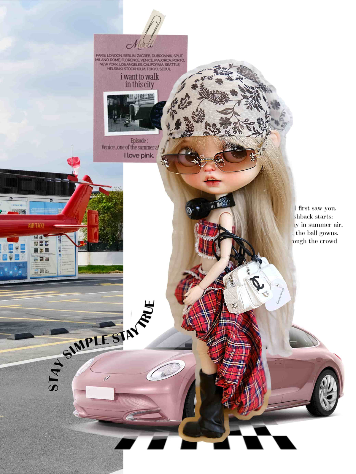 Rock Sweetheart Mushroom Skirt – OB22/OB24 Doll Outfit | BJD & Blythe Compatible