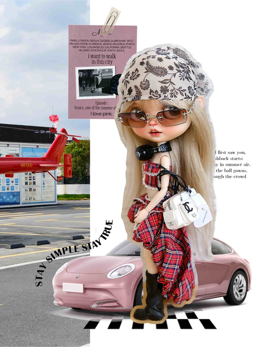 Rock Sweetheart Mushroom Skirt – OB22/OB24 Doll Outfit | BJD & Blythe Compatible