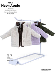 Sherpa-Trim Stand Collar Doll Coat for BJD & Blythe