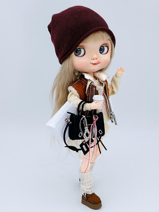 Mini Biker Bag for For 1/6 BJD&Blythe Dolls | Cute & Edgy Fashion Accessory ✨