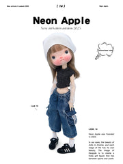 Vintage Washed Denim Capri Pants for Dolls