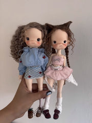 Customizable BJD Doll Jenju Full Set | OOAK Faceup + Outfit Options
