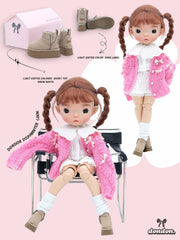 [BJD & Blythe Fashion Snow Boots] Mini Platform Short Boots