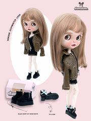 [BJD & Blythe Fashion Snow Boots] Mini Platform Short Boots