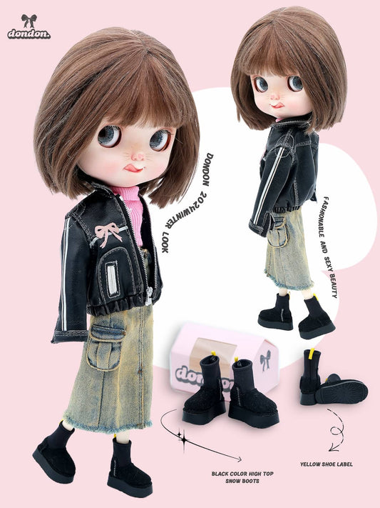 【BJD & Blythe Fashion Snow Boots】Platform Mid-Calf Boots